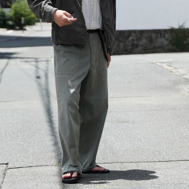 y25AWz A.PRESSE(A vbZ)/ VINTAGE UTILITY PANTS -SAGE- #25AAP-04-27(3)