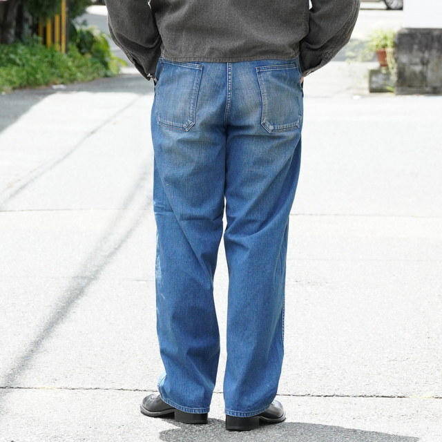 y25AWzHERILL(w)/ US NAVY DENIM TROUSERS -VINTAGE WORN- #25-030-HL-8020(3)