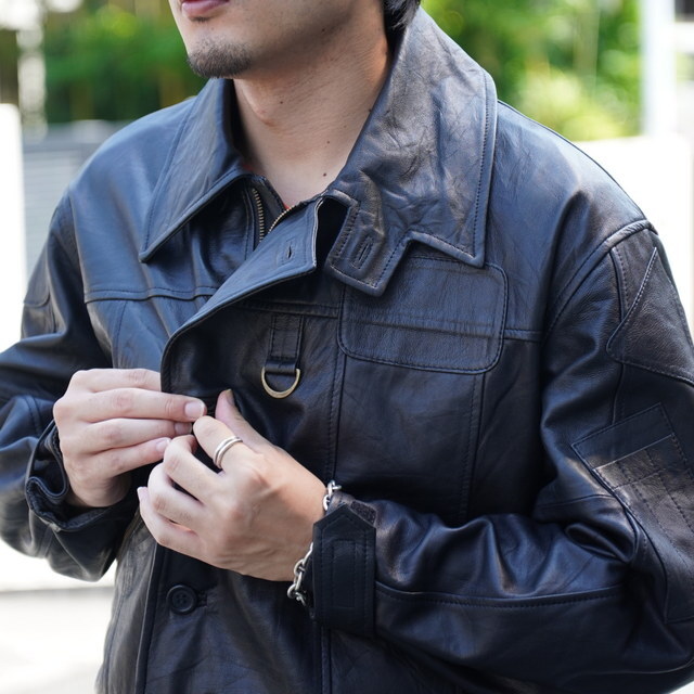 yoused([Yh)/ MILITARY LEATHER MK4 -BLK- #25FW5(3)