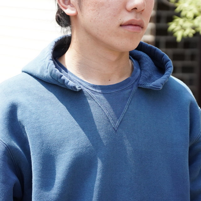 y25AWz A.PRESSE(A vbZ)/ Vintage Attached Hood Sweat Parka -BLACK,BLUE- #25AAP-05-10(3)