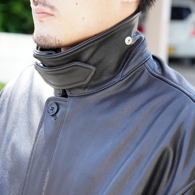  [25AW] YOKE([N)/ LEATHER FLIGHT JACKET -BLACK- #YK25FW01017B(3)