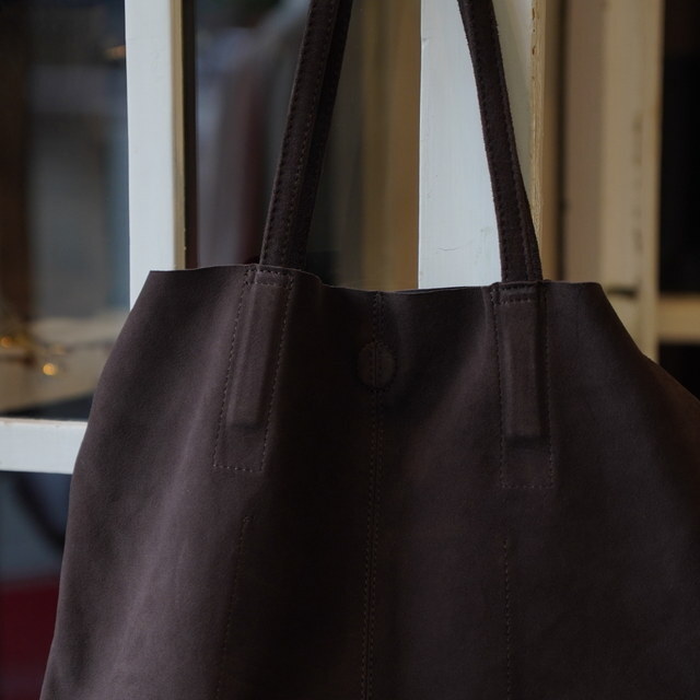 y25AWzMorphee(tF) / 3WAY LARGE TOTE (OIL SUEDE) -DARK CHOCO- #L-ODC(3)