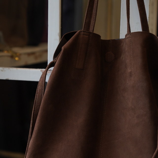 y25AWzMorphee(tF) / 3WAY MIDIUM TOTE (OIL SUEDE) -COFFEE BROWN- #ML-OCB(3)