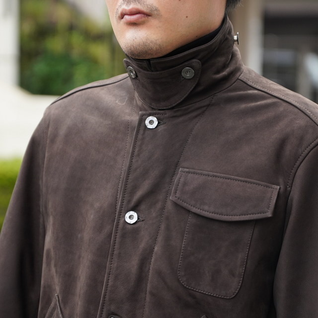 y25AWzCCU(V[V[[)/ HUNTING JACKET -BLACK,BROWN- #SH-63-C-NUBCK-4(3)