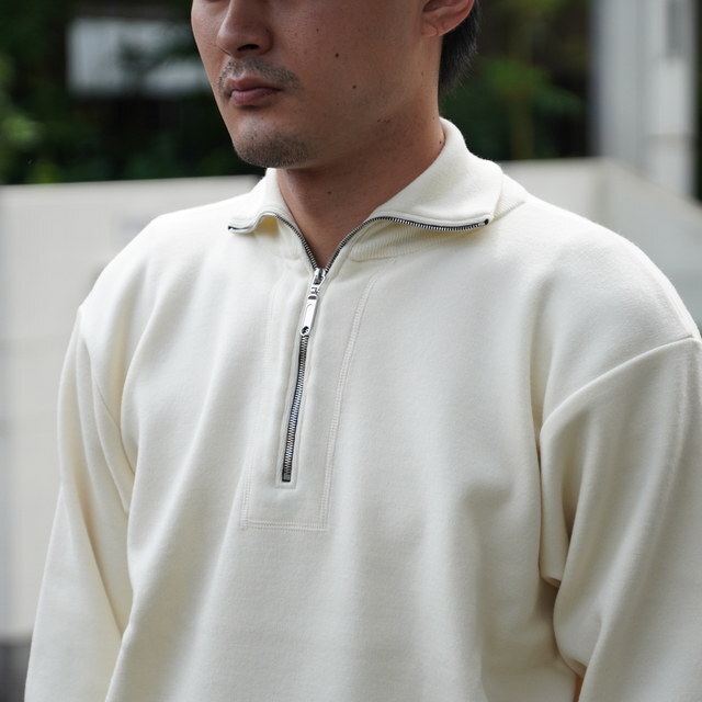  Olde H&Daughter(I[hGC`Ahh[^[)/ WOOL KNIT TRACK HALF ZIP -2color- #BK085(3)