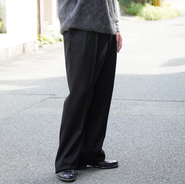 NEAT(j[g)/ WOOL TRICOTINE WIDE -BLACK- #25-02WTW(3)