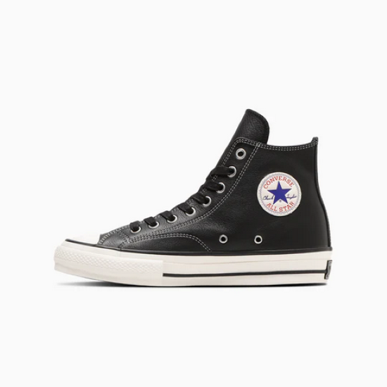y25AWzCONVERSE ADDICT(Ro[X AfBNg) / CHUCK TAYLOR LEATHER HI -BLACK- #33900010(3)