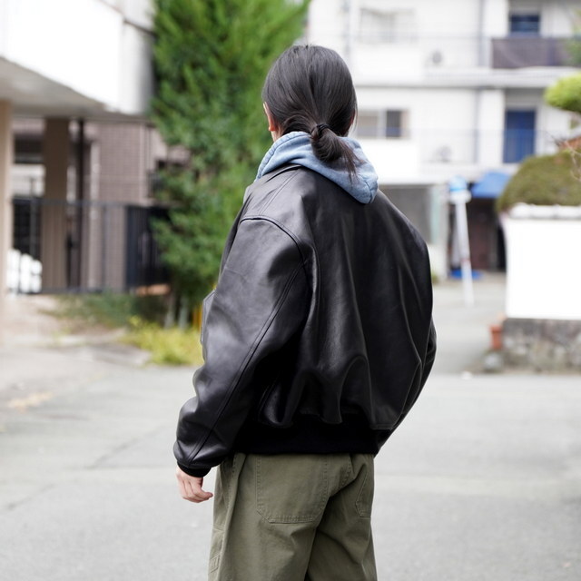 �y26SS�z A.PRESSE(�A �v���b�Z) / Leather CWU-45 Flight Jacket -BLACK- #26SAP-01-03(3)