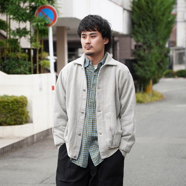 �y26SS�z A.PRESSE(�A �v���b�Z)/ Vintage Sweat Cardigan -BLACK,GRAY- #26SAP-05-14(3)