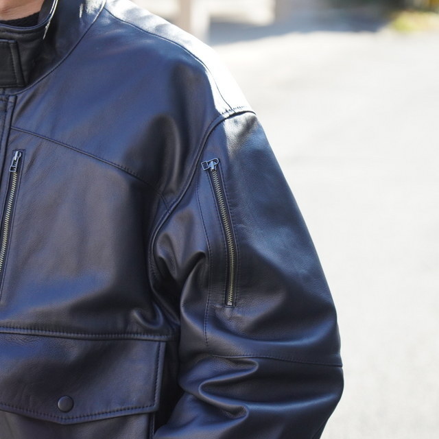 �y26SS�zCCU(�V�[�V�[���[)/ BOMBER JACKET -BLACK- #SH-45-C-SHEEP-5(3)
