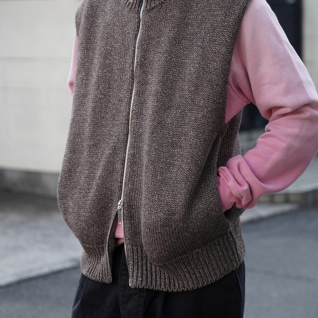 �y26SS�zOlde H&Daughter(�I�[���h�G�C�`�A���h�h�[�^�[)/ SILK LINEN VEST -3color- #BK063(3)