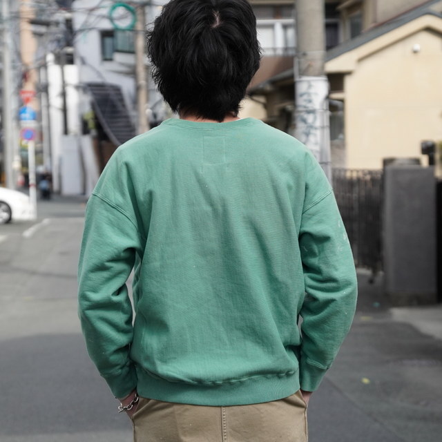 �y26SS�zBOWWOW(�o�E���E) / DISTRESSED SWEATSHIRT AGED -GREEN- #BW261-DSS(3)