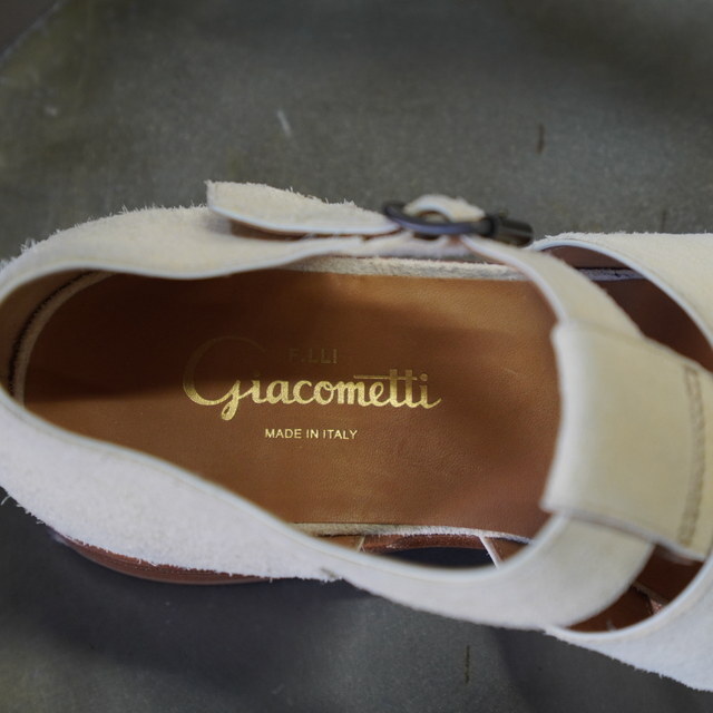 F.LLI.GIACOMETTI(�t���e�b���W���R���b�e�B)/FAUSTO(GURKHA SANDAL) HORSE SUEDE -BIANCO SPORCO- #FG166(3)