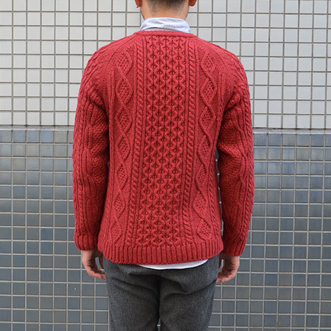 SATURDAYS SURF NYC(T^f[YT[t NYC) Keith Cable Knit -Brick- (4)