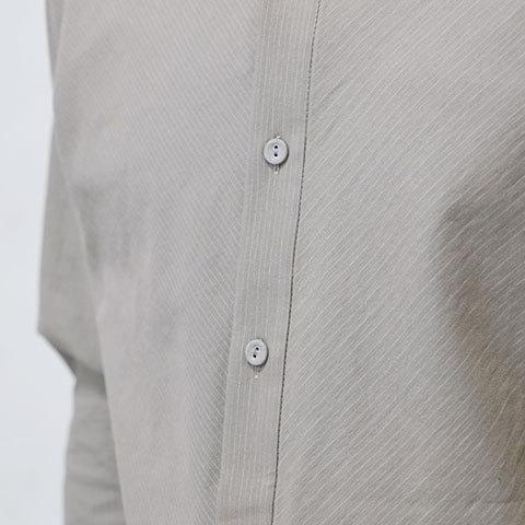 【50% OFF SALE】THE ESSENCE(エッセンス) COTTON SHIRT WITH DOUBLE COLLAR -(82)BEIGE- (4)