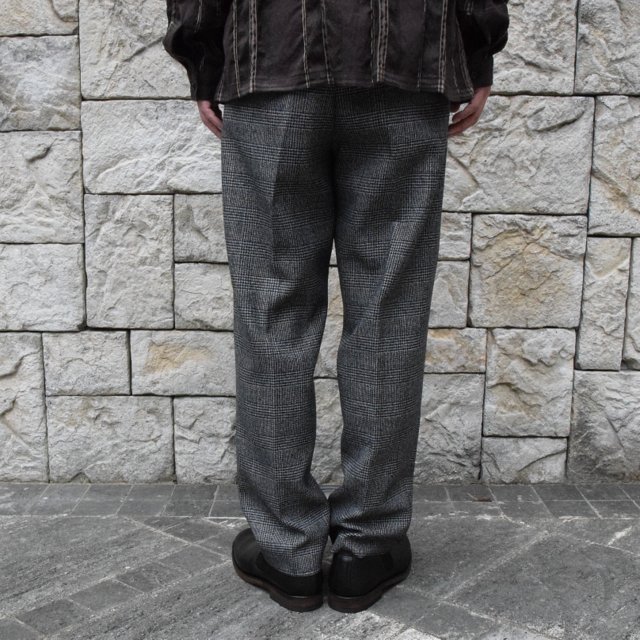 2019[AW]stein/V^C TWO TUCK WIDE TROUSERS -GLENCHECK-ST098-2-GL(4)