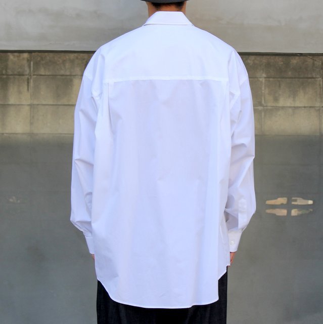 Graphpaper (グラフペーパー)/ THOMAS MASON for GP Oversized Regular Collar Shirt -WHITE- #GM212-50227(4)