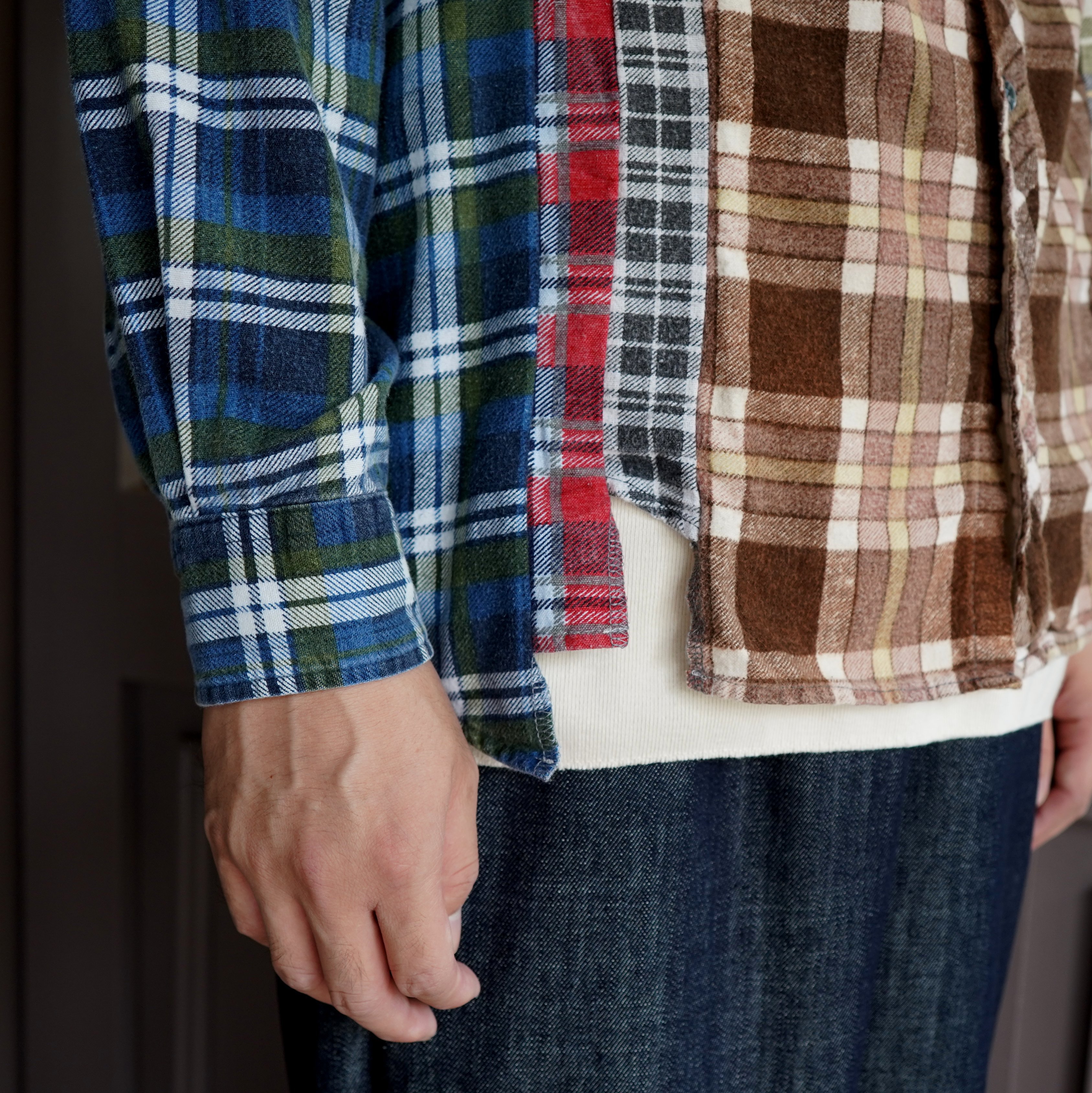 【40% off sale】 Rebuild by Needles(リビルドバイニードルス)/ flannel check shirts -ASSORT(A)- #JO286(4)