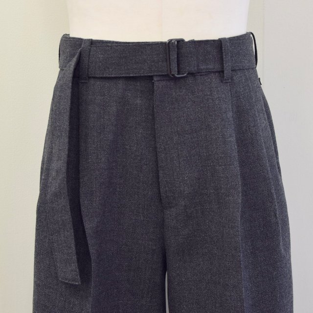 stein(V^C)/ BELTED WIDE STRAIGHT TROUSERS -CHARCOAL- #ST283(4)
