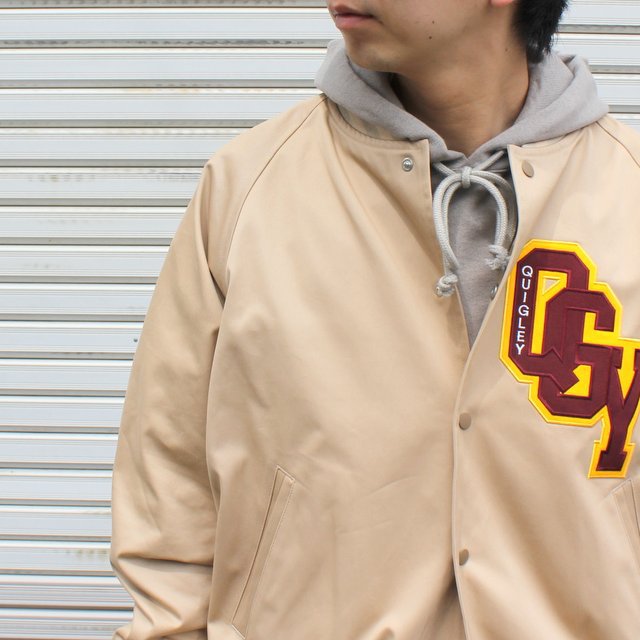 QUIGLEY / COTTON VARSITY JACKET #21A-QGY5003-BE／acoustics Men's