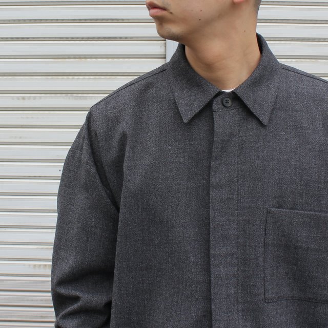 stein(シュタイン)/ OVERSIZED SQUARE POCKET SHIRT -CHARCOAL