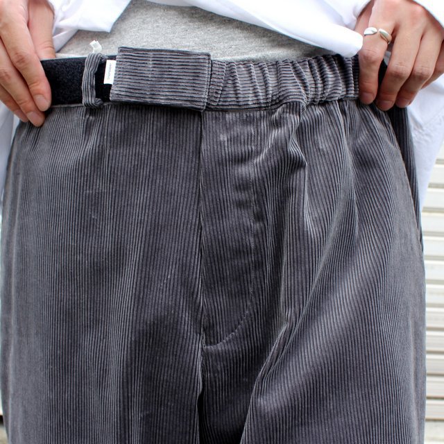 Graphpaper(グラフペーパー)/ Suvin Corduroy Wide Tapered Chef Pants -C.GRAY- #GM213-40074(4)