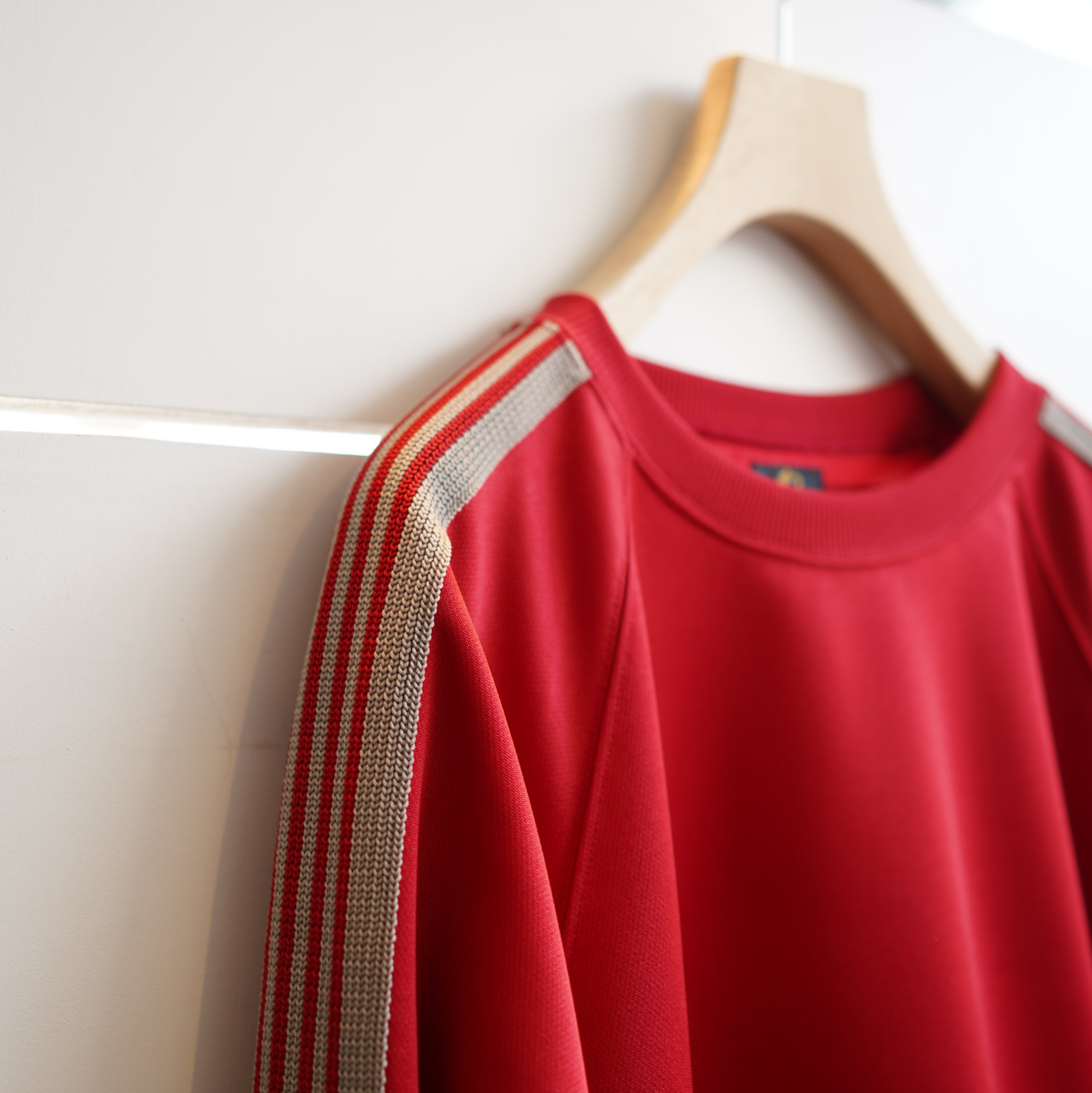 NEEDLES(ニードルス)/TRACK CREW NECK SHIRT POLY SMOOTH -RED- KP219(4)