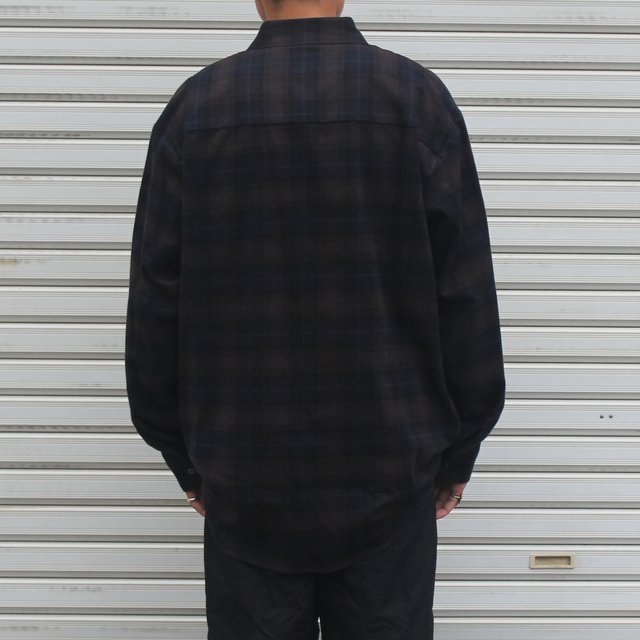 stein(シュタイン)/ OVERSIZED COTTON FLANNEL SHIRT -DARK NAVY CHCK 