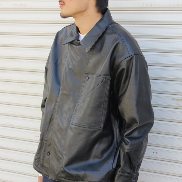 CCU UNCLEAR SHIRT JACKET - レザージャケット