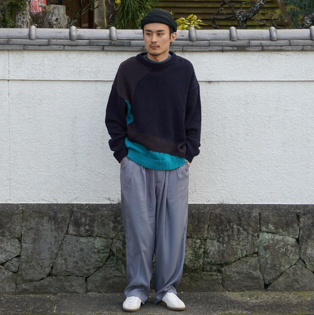 YOKE([N)/Intarsia Cotton Sweater #YK23SS0491S(4)