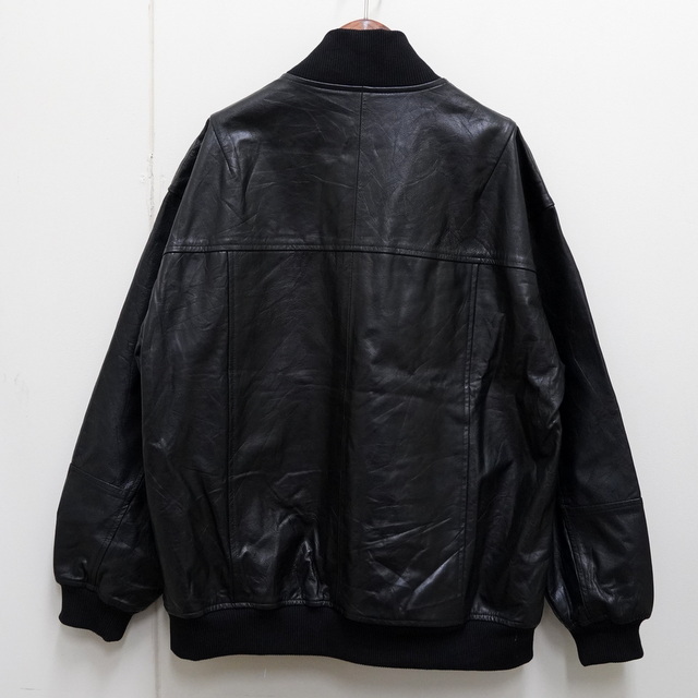 yoused(ユーズド) / ALL LEATHER STADIUM JUMPER -BLACK- #22AW10(4)