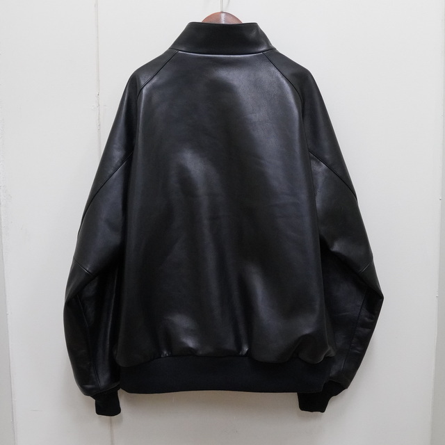 【23AW】A.PRESSE(ア プレッセ)/ Leather Harrington Jacket -BLACK- #23AAP-01-03H(4)