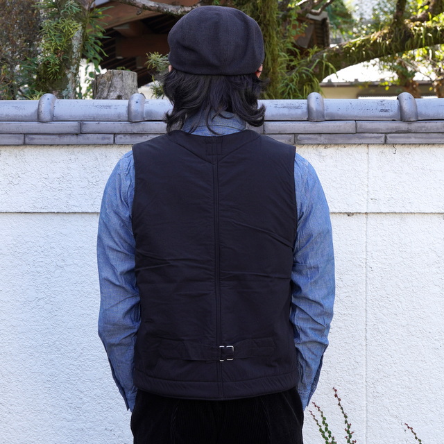 POST O'ALLS / 1 pocket vest (fleece lined) -Black-  #1501(4)