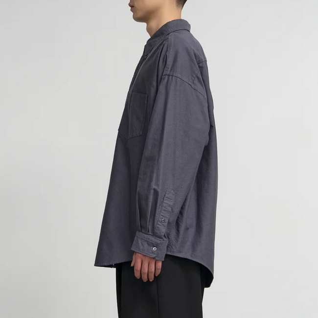 [24SS]Graphpaper (グラフペーパー)/ Oxford Oversized B.D Shirt -WHITE,GRAY- #GM241-50021B(4)