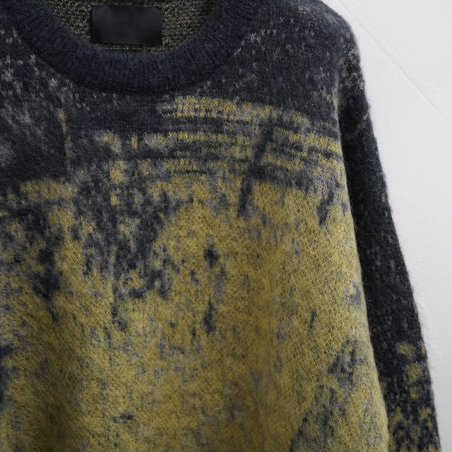  [24AW] YOKE([N)/ JACQUARD MOHAIR SWEATER -YELLOW- #YK24FW0815S(4)