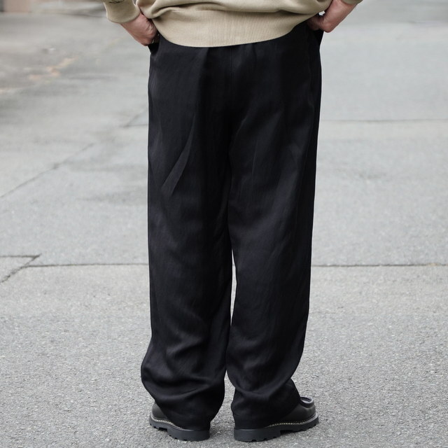 [25SS]ssstein(V^C)/ VIS/LI TWILL WIDE EASY TROUSERS -KHAKI,BLACK- #ST1156(4)