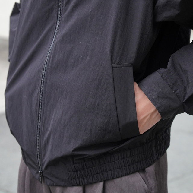 [25SS]ssstein(V^C) / WIND PROOF NYLON ZIP JACKET -BLACK- #ST1108(4)
