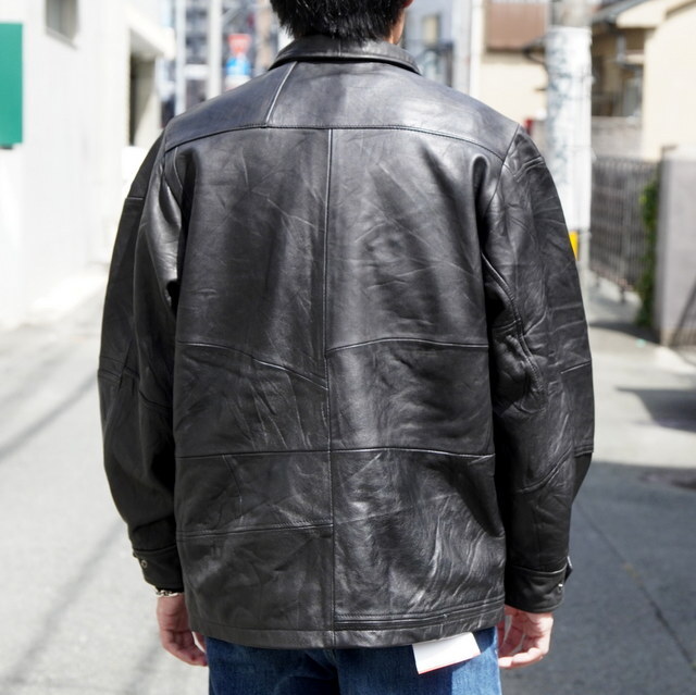 yoused([Yh) / LEATHER JUNGLE FATIGUE JACKET  -BLACK- #24AW07(4)