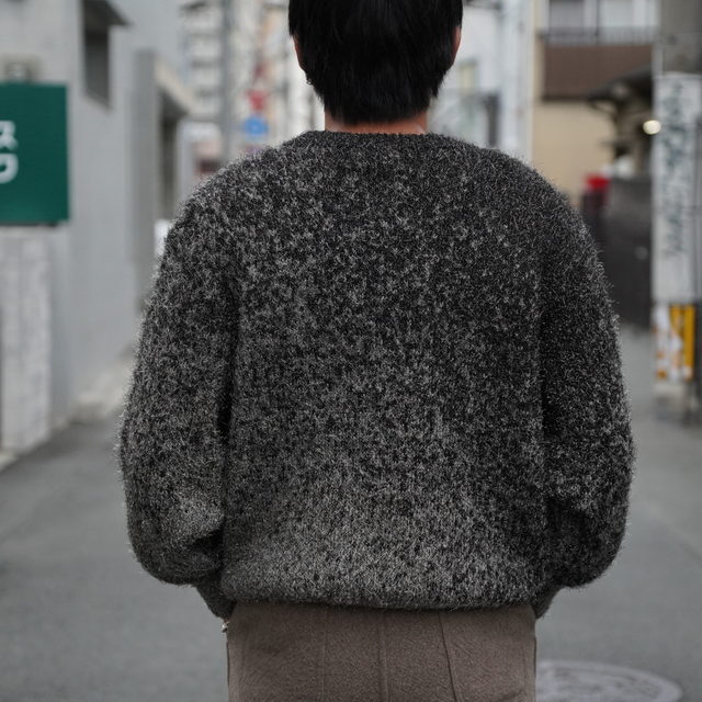 [24AW]ssstein(V^C) / GLITTER FUR KNIT GRADATION CREW NECK LS -GRADATION- #ST1014(4)