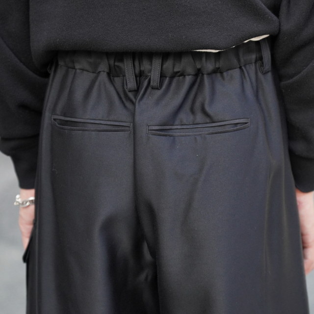 [25SS]ssstein(V^C)/ W/R/SI DOUBLE WEAVE CARGO POCKET TROUSERS -BLACK- #ST1101(4)