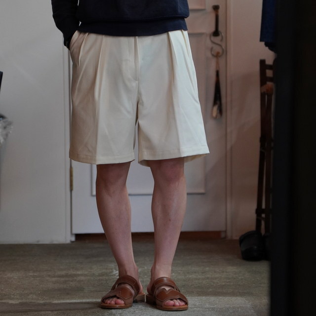 y25SSzNEAT(j[g)/ NEAT Chino Shorts -BLACK,IVORY,MOSS- #25-01NCS(4)