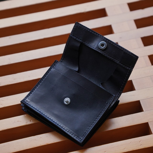 GUIDI(OCfB) / PRESSED KANGAROO DOUBLE WALLET -BLACK- (4)