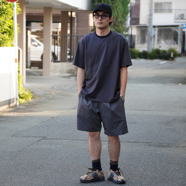 y25AWzGraphpaper (Oty[p[)/ Narrow Border S/S Tee -NAVY~GRY- #GU253-70120B(4)