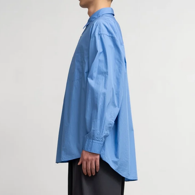y25AWzGraphpaper (Oty[p[)/ Broad L/S Oversized Regular Collar Shirts -BLUE,C.GRAY- #GM253-50001B(4)