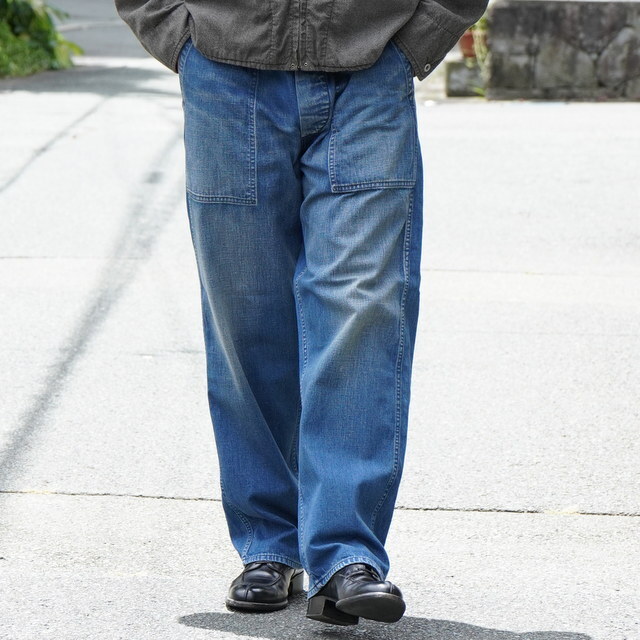 y25AWzHERILL(w)/ US NAVY DENIM TROUSERS -VINTAGE WORN- #25-030-HL-8020(4)