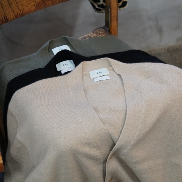 y25AWzHERILL(w)/ Goldencash Cardigan  -NATURAL,KHAKI,BLACK- #25-080-HL806030(4)