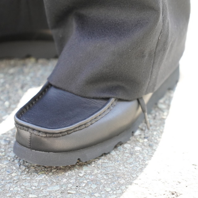 [25AW]ssstein(V^C)/ W/CA BEAVER EASY WIDE TROUSERS -BLACK- #ST1265(4)