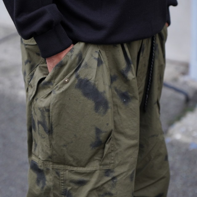 Gurank(ON)/ Poplin camouflage cargo pants -KHA/BK- #2552(4)