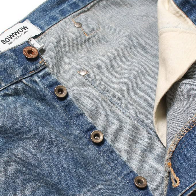 BOWWOW(oEE)/MINER'S REPAIRED DENIM WORK PANTS -AGED INDIGO- #BW252-MRDWP(4)