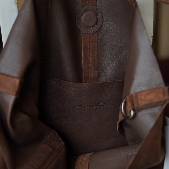 y25AWzMorphee(tF) / 3WAY MIDIUM TOTE (OIL SUEDE) -COFFEE BROWN- #ML-OCB(4)